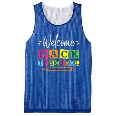 Welcome Back To School First Day Of School Teachers Students Mesh Reversible Basketball Jersey Tank