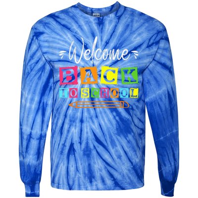 Welcome Back To School First Day Of School Teachers Students Tie-Dye Long Sleeve Shirt