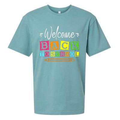 Welcome Back To School First Day Of School Teachers Students Sueded Cloud Jersey T-Shirt