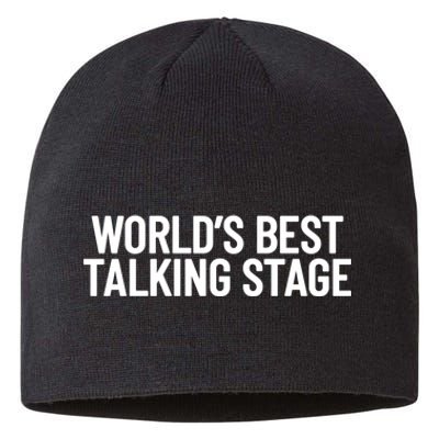 World’s Best Talking Stage Funny Quote Sustainable Beanie