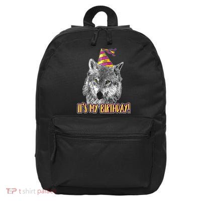 Wolf Birthday Themed Party Wolves Theme Wolf Lover 16 in Basic Backpack