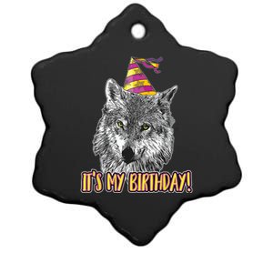 Wolf Birthday Themed Party Wolves Theme Wolf Lover Ceramic Star Ornament