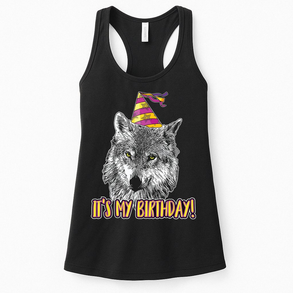 Wolf Birthday Themed Party Wolves Theme Wolf Lover Womens Tank Top