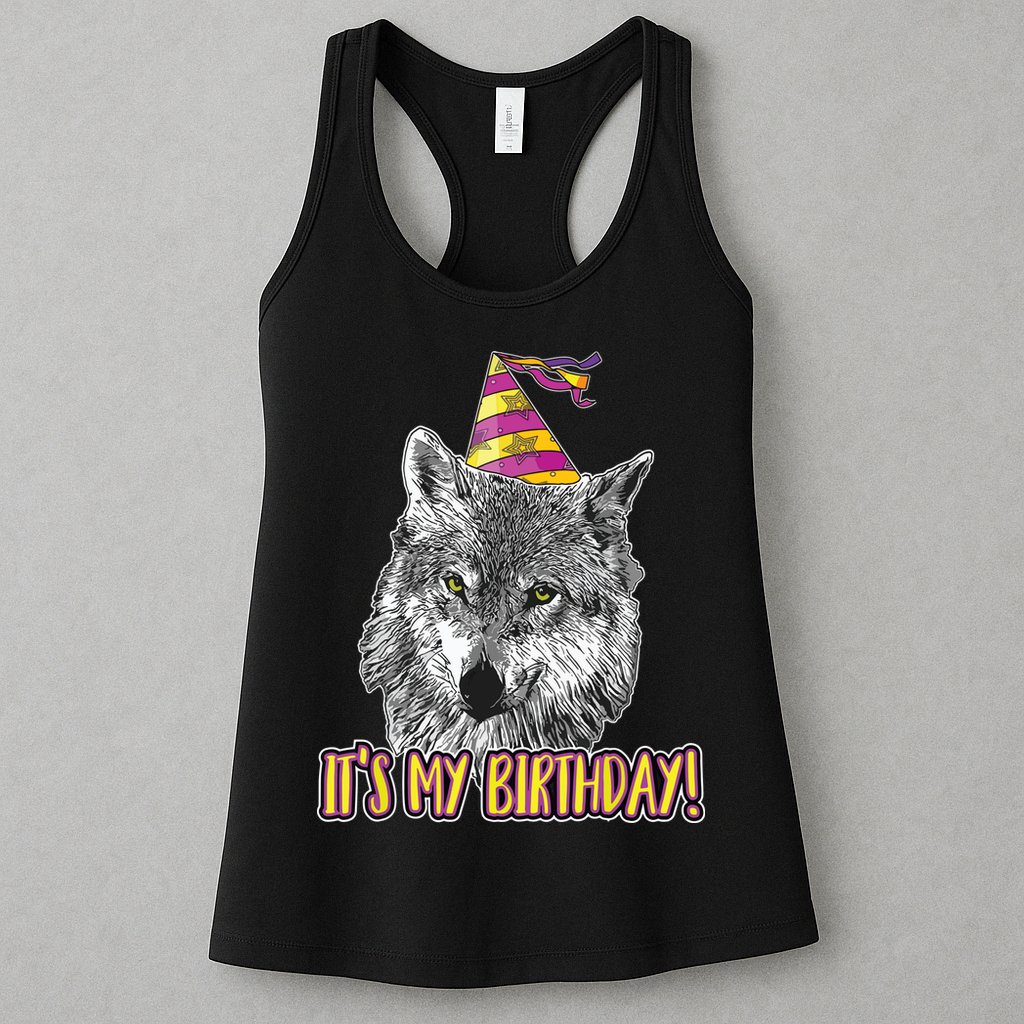 Wolf Birthday Themed Party Wolves Theme Wolf Lover Womens Tank Top