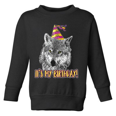 Wolf Birthday Themed Party Wolves Theme Wolf Lover Toddler Sweatshirt