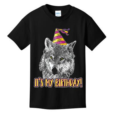Wolf Birthday Themed Party Wolves Theme Wolf Lover Kids T-Shirt