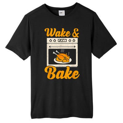 Wake Bake Turkey Feast Meal Dinner Chef Thanksgiving Tall Fusion ChromaSoft Performance T-Shirt