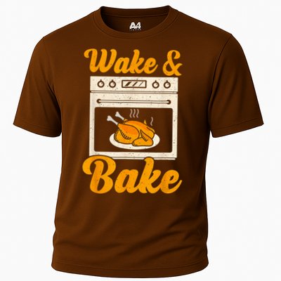 Wake Bake Turkey Feast Meal Dinner Chef Thanksgiving Performance Shirt