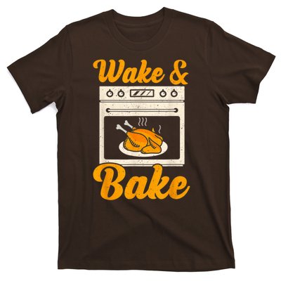 Wake Bake Turkey Feast Meal Dinner Chef Thanksgiving T-Shirt