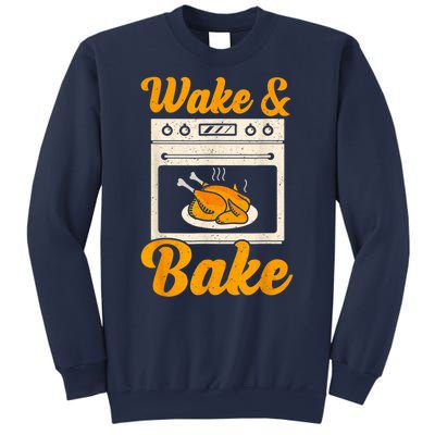 Wake Bake Turkey Feast Meal Dinner Chef Thanksgiving Sweatshirt