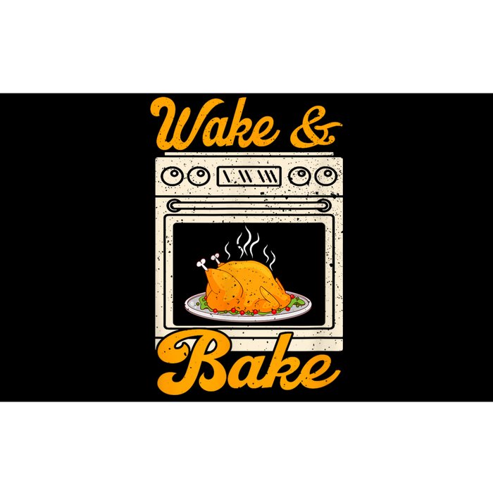 Wake Bake Turkey Feast Meal Dinner Chef Funny Thanksgiving Bumper Sticker