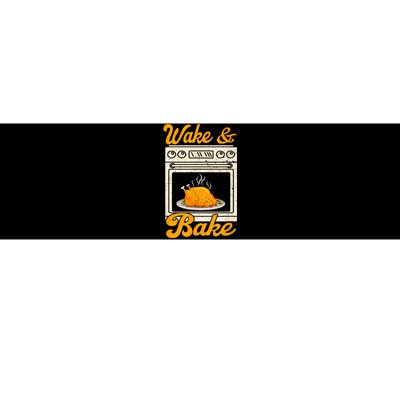 Wake Bake Turkey Feast Meal Dinner Chef Funny Thanksgiving Bumper Sticker