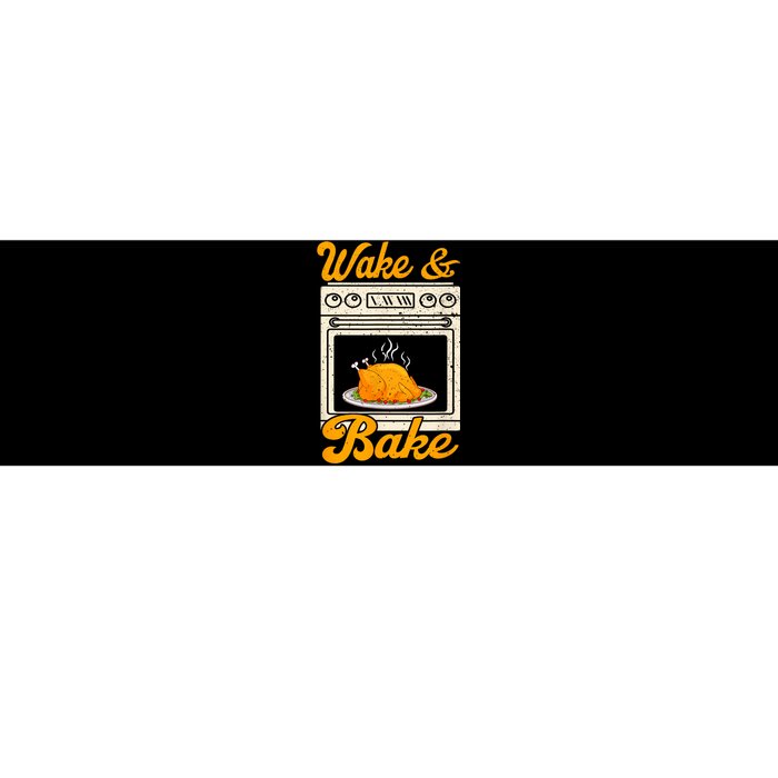 Wake Bake Turkey Feast Meal Dinner Chef Funny Thanksgiving Bumper Sticker