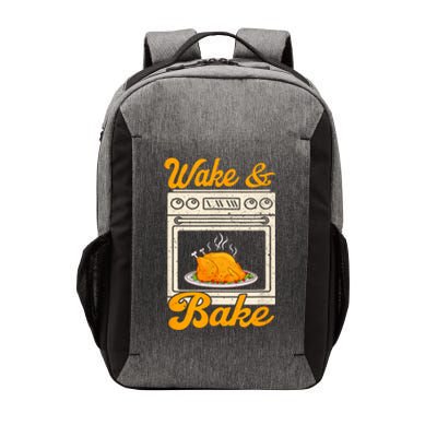 Wake Bake Turkey Feast Meal Dinner Chef Funny Thanksgiving Vector Backpack