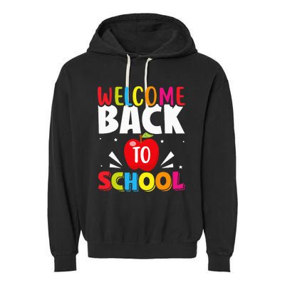 Welcome Back To School Retro First Day Of School Teacher Garment-Dyed Fleece Hoodie