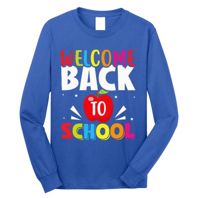 Welcome Back To School Retro First Day Of School Teacher Long Sleeve Shirt