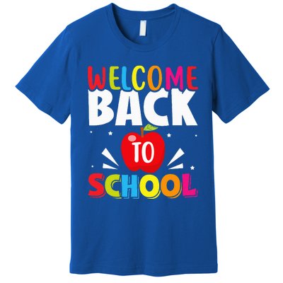 Welcome Back To School Retro First Day Of School Teacher Premium T-Shirt