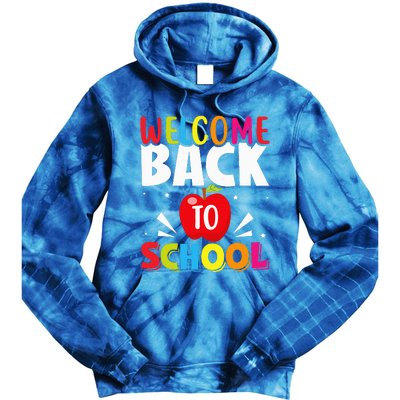 Welcome Back To School Retro First Day Of School Teacher Tie Dye Hoodie