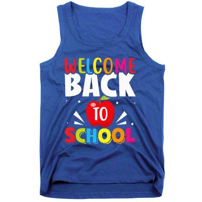 Welcome Back To School Retro First Day Of School Teacher Tank Top