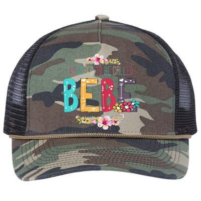 Womens Blessed To Be Called Bebe Bebe To Be Mothers Day Retro Rope Trucker Hat Cap