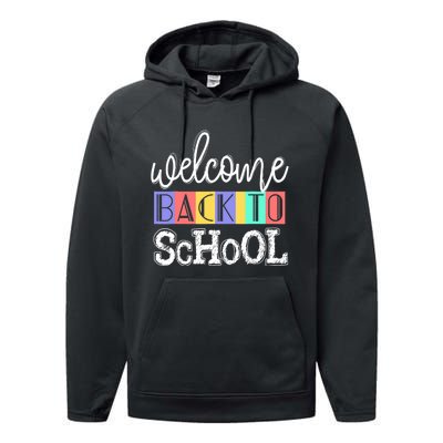 Welcome Back To School First Day of School Teachers Gifts Performance Fleece Hoodie