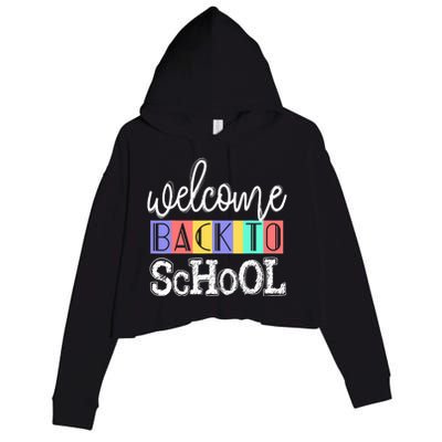 Welcome Back To School First Day of School Teachers Gifts Crop Fleece Hoodie