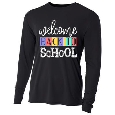 Welcome Back To School First Day of School Teachers Gifts Cooling Performance Long Sleeve Crew