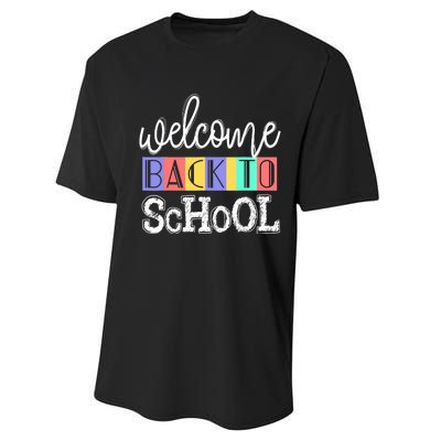 Welcome Back To School First Day of School Teachers Gifts Performance Sprint T-Shirt