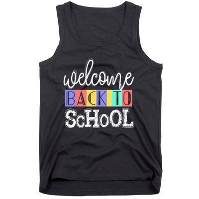 Welcome Back To School First Day of School Teachers Gifts Tank Top