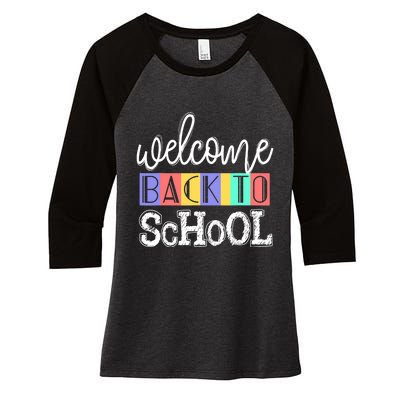 Welcome Back To School First Day of School Teachers Gifts Women's Tri-Blend 3/4-Sleeve Raglan Shirt