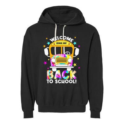 Welcome Back To School For Bus Drivers Transportation Dept Garment-Dyed Fleece Hoodie