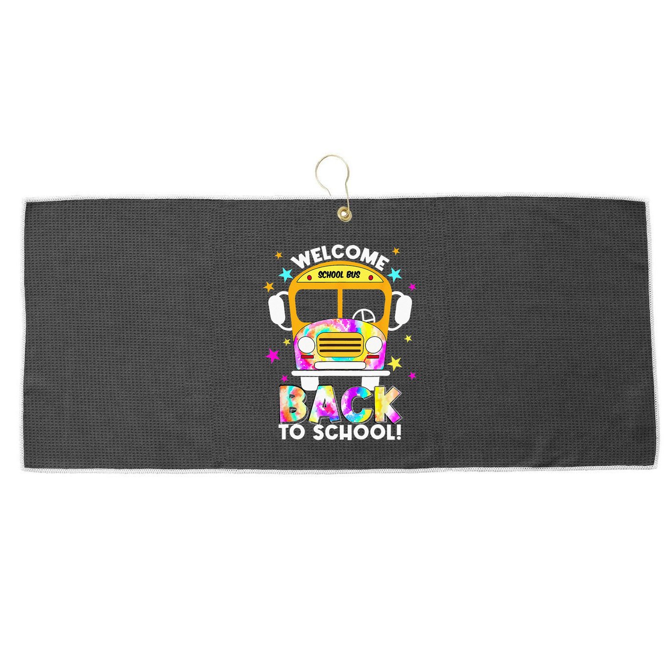 Welcome Back To School For Bus Drivers Transportation Dept Large Microfiber Waffle Golf Towel