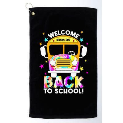 Welcome Back To School For Bus Drivers Transportation Dept Platinum Collection Golf Towel