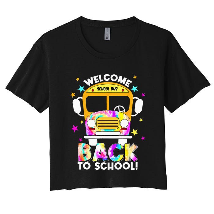 Welcome Back To School For Bus Drivers Transportation Dept Women's Crop Top Tee