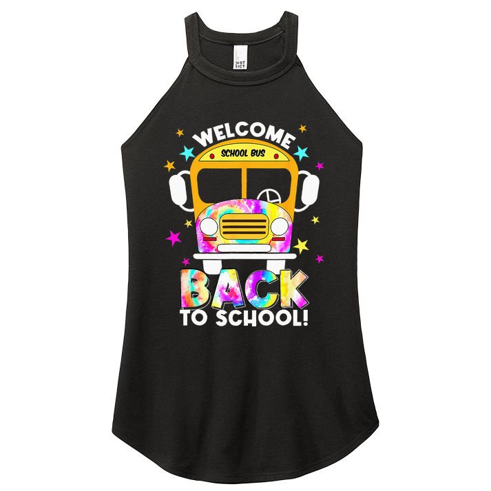 Welcome Back To School For Bus Drivers Transportation Dept Women's Perfect Tri Rocker Tank