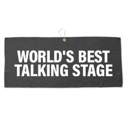 World’s Best Talking Stage Funny Large Microfiber Waffle Golf Towel