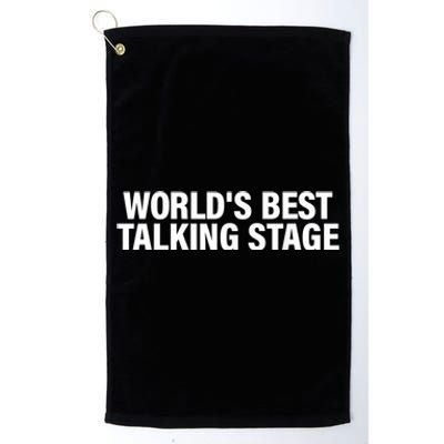 World’s Best Talking Stage Funny Platinum Collection Golf Towel