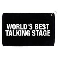 World’s Best Talking Stage Funny Grommeted Golf Towel