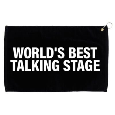 World’s Best Talking Stage Funny Grommeted Golf Towel