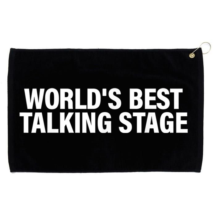 World’s Best Talking Stage Funny Grommeted Golf Towel