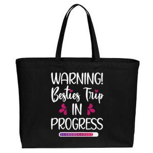 Wo Besties Trip In Progress Best Friend Vacation Travel Girls Cotton Canvas Jumbo Tote