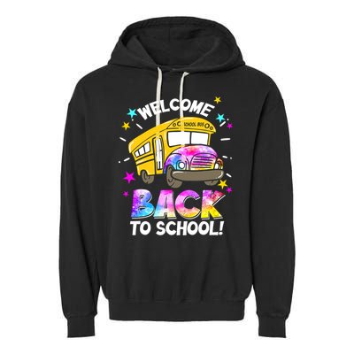 Welcome Back To School Funny School Bus Driver Garment-Dyed Fleece Hoodie