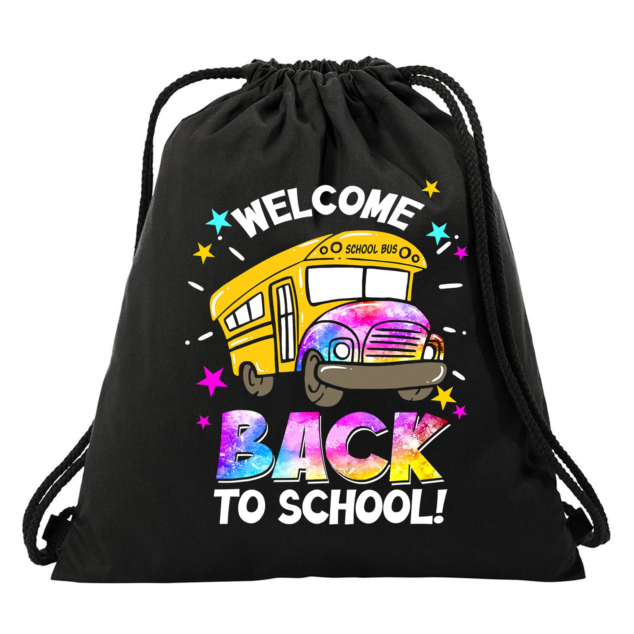Welcome Back To School Funny School Bus Driver Drawstring Bag