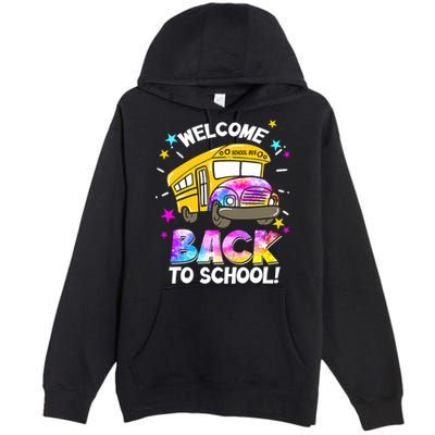 Welcome Back To School Funny School Bus Driver Premium Pullover Hoodie