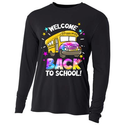 Welcome Back To School Funny School Bus Driver Cooling Performance Long Sleeve Crew