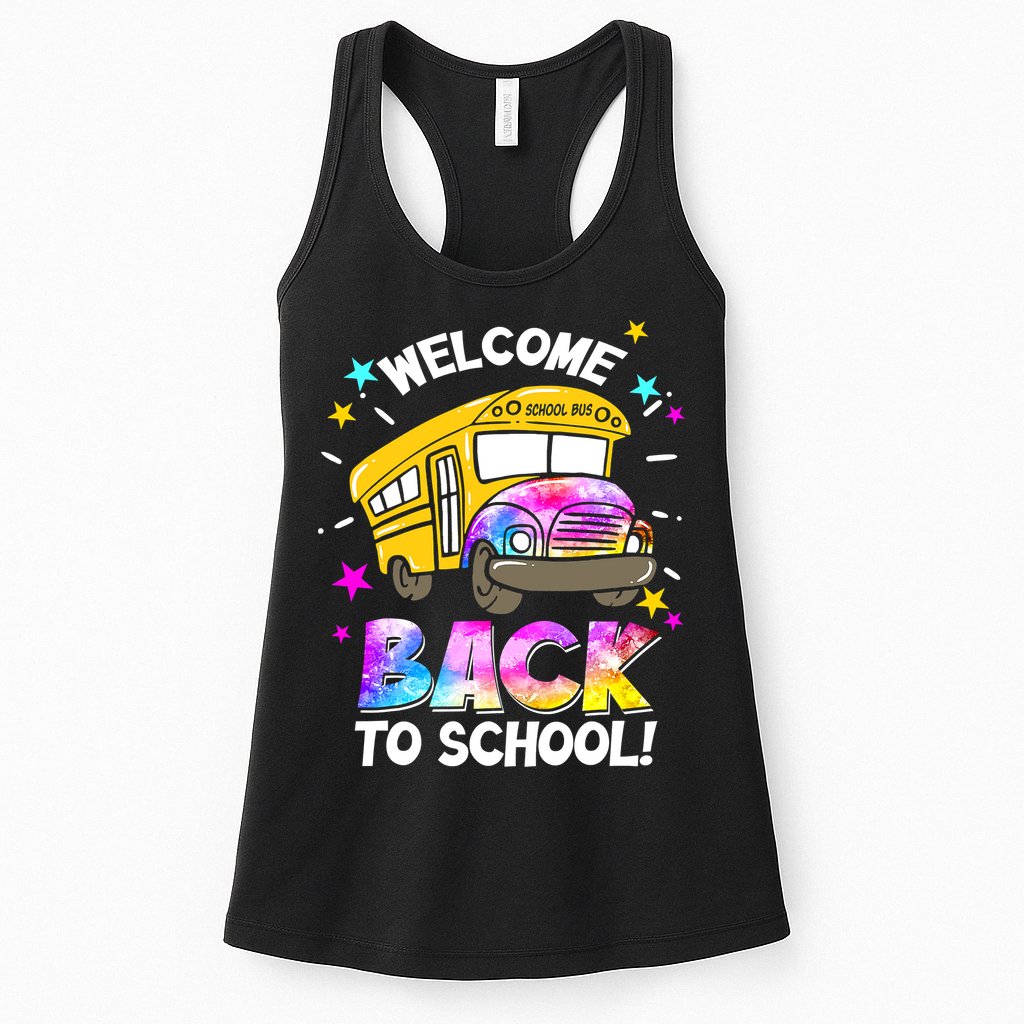 Welcome Back To School Funny School Bus Driver Womens Tank Top