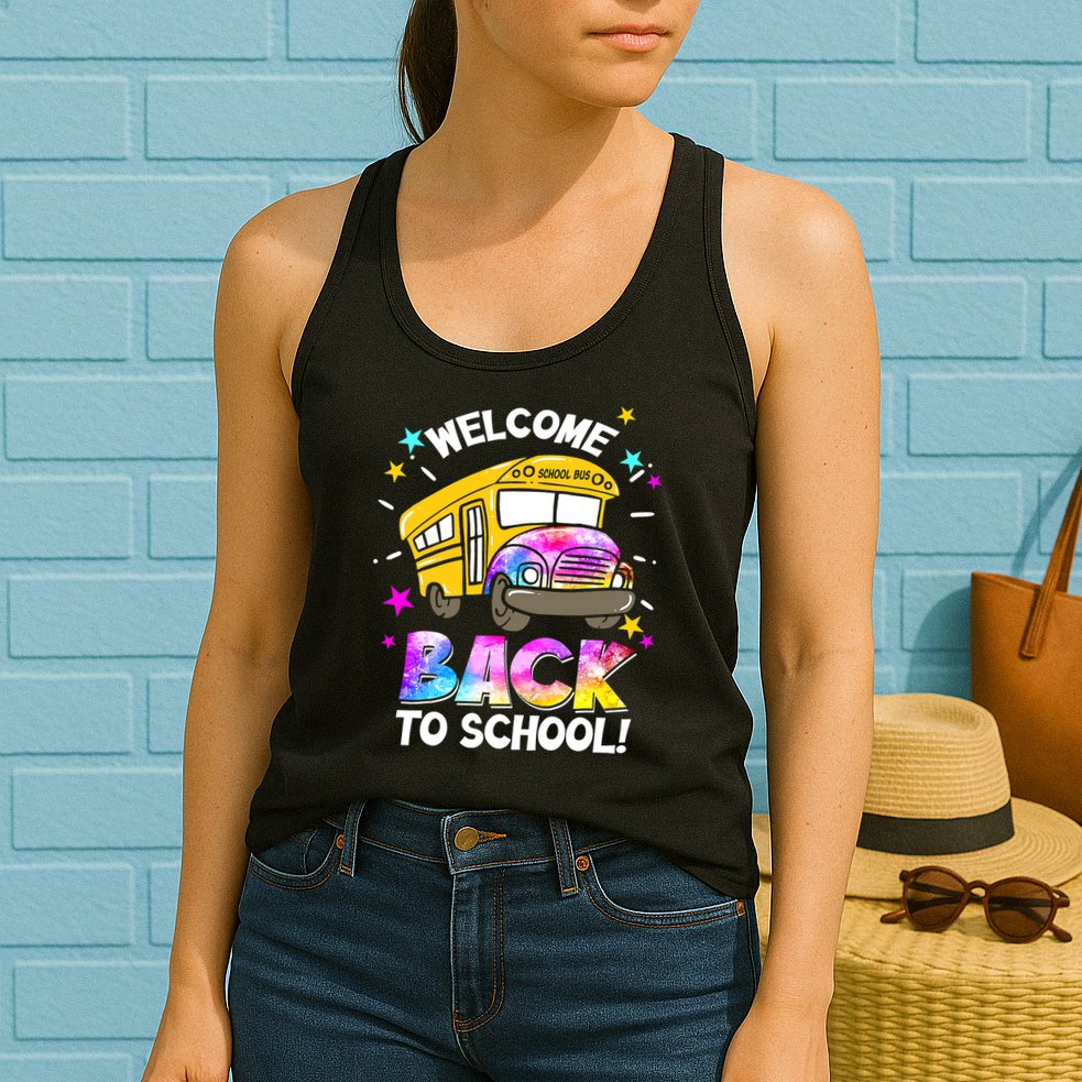 Welcome Back To School Funny School Bus Driver Womens Tank Top