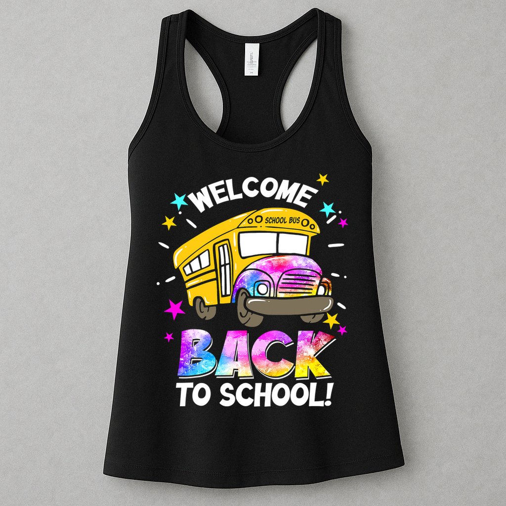 Welcome Back To School Funny School Bus Driver Womens Tank Top