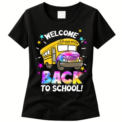 Welcome Back To School Funny School Bus Driver Womens T-Shirt
