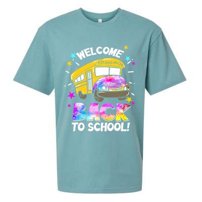 Welcome Back To School Funny School Bus Driver Sueded Cloud Jersey T-Shirt